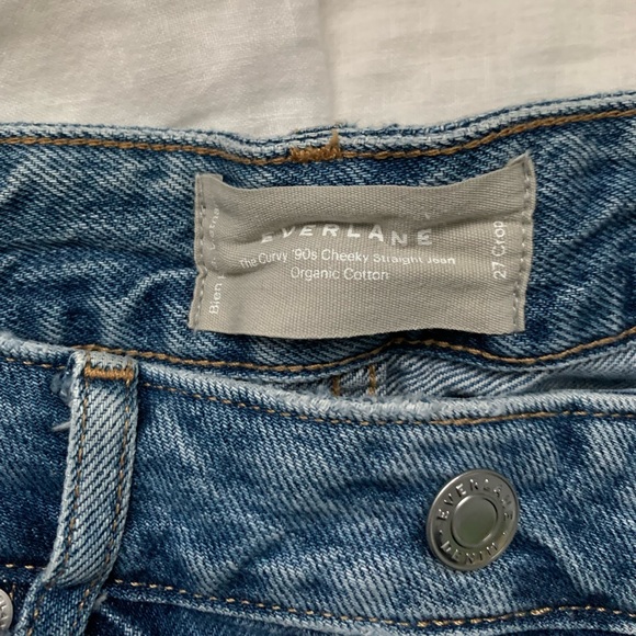 Everlane 90s Cheeky Jeans In Atlantic Blue Size 27 Cropped - Picture 9 of 12